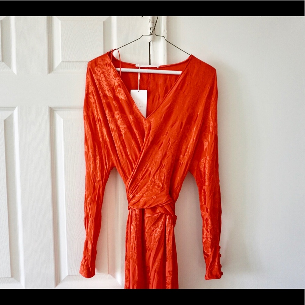 NWT ZARA Red wrap dress